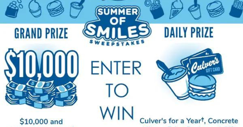 Culver's and Coke Summer of Smiles Instant Game Win